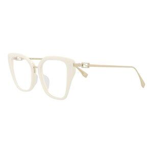 Fendi Womens Cat Eye Ivory Silver Transparent Fashion Designer Eyewear
